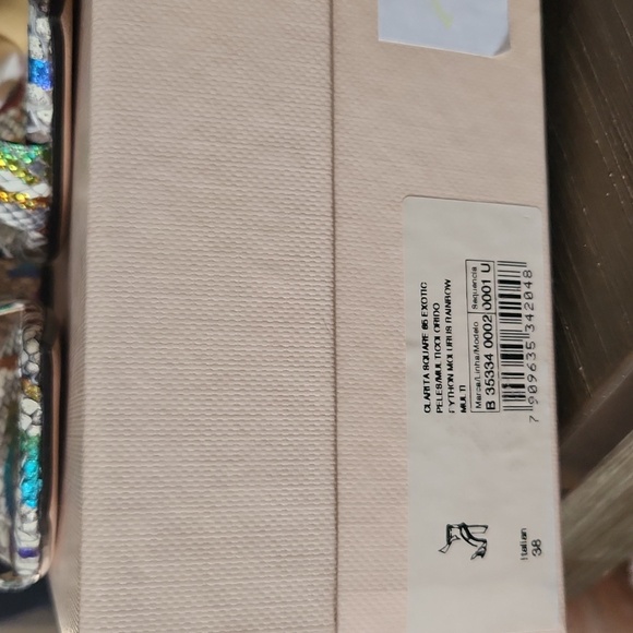 Alexandre Birman Snake Python Print Clarita Sandal Rainbow 38 - Picture 8 of 9